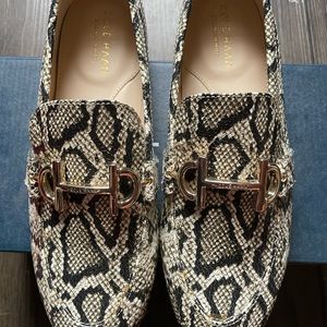 Cole Haan snakeskin loafers size 6.